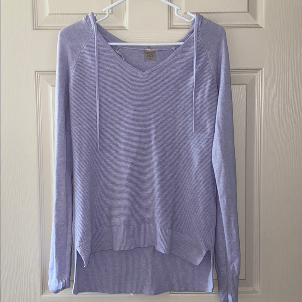 Purple sweater with hood